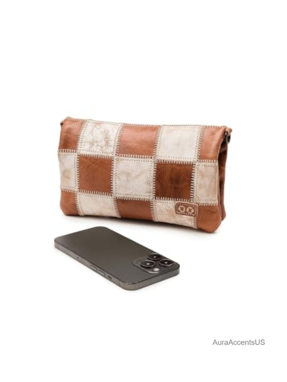 Vegetable Tanned Leather Crossbody Bag Handcrafted Adjustable Strap - Picture 2 of 4